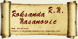 Roksanda Mašanović vizit kartica